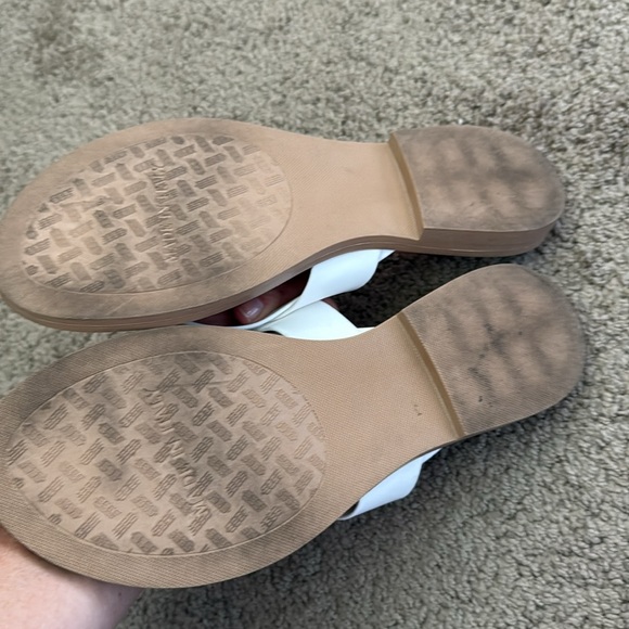 Leather white sandals 7.5 - Picture 3 of 4